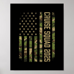 Poster Esquadrão de Cruzeiro Camuflado 2025 Bandeira Amer