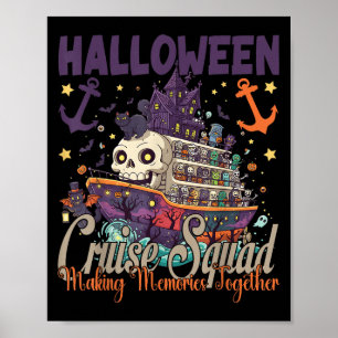 Poster Esquadrão de Cruzeiro de Halloween Viagem de Famíl