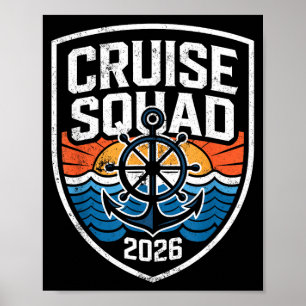 Poster Esquadrão de Cruzeiro Náutico Retrô 2026 Família C