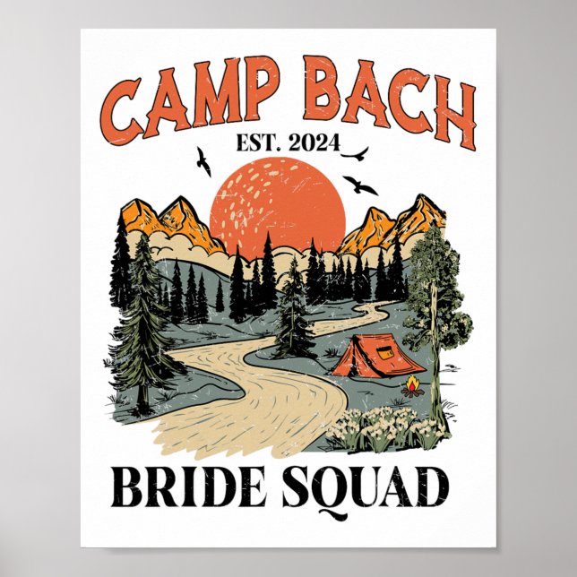 Poster Esquadrão de Despedida de Solteira Acampamento Moc (Frente)