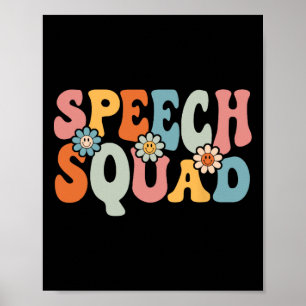 Poster Esquadrão De Discurso Divertido Para Estudantes De