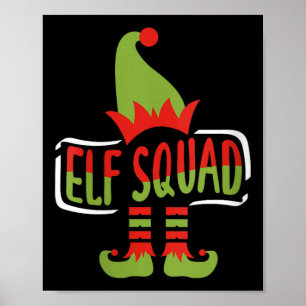 Poster Esquadrão de Elfos Femininos Natal Divertido