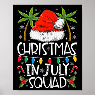 Poster Esquadrão de Natal Em Julho Divertido Xmas de Verã