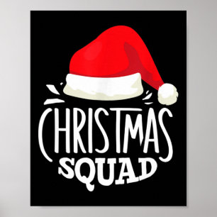 Poster Esquadrão de Natal Grupo Familiar Combinando Roupa
