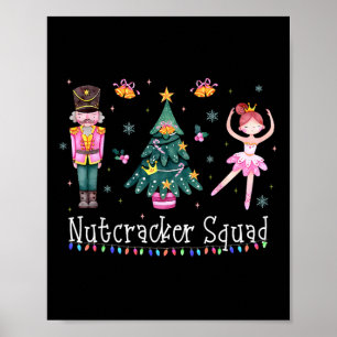 Poster Esquadrão de Nutcracker de Natal Ballet Dança Mulh