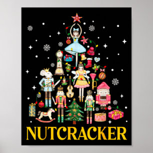 Poster Esquadrão de Nutcracker de Natal Ballet Dança Mulh