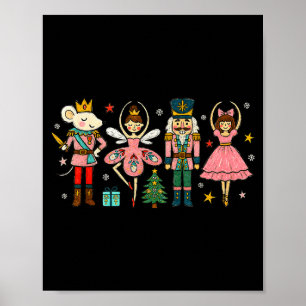 Poster Esquadrão de Nutcracker de Natal Ballet Dança Mulh