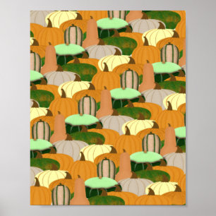 Poster Esquadrão de outono de padrão de colheita