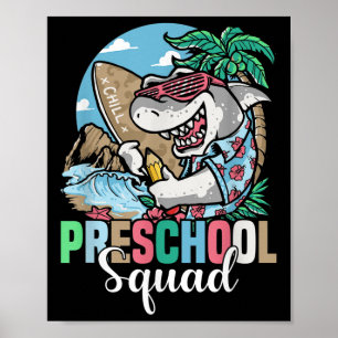 Poster Esquadrão de Pré-Escola De Volta à Escola Funny Sh