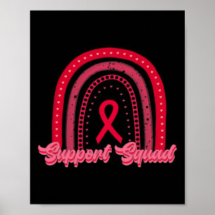 Poster esquadrão de reconhecimento de cancer vermelho do 