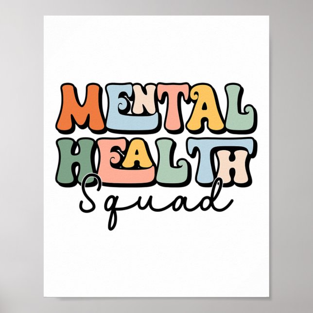 Poster Esquadrão de Saúde Doença Cerebral Conscientização (Frente)