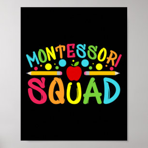 Poster Esquadrão Divertido Montessori Professor Montessor