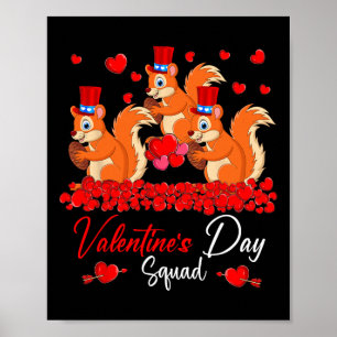 Poster Esquadrão do Dia dos Namorados Três Esquilos Fofos