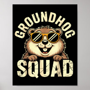 Poster Esquadrão do Groundhog 2026 Feliz Dia do Groundhog