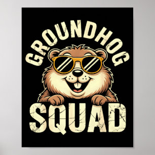 Poster Esquadrão do Groundhog 2026 Feliz Dia do Groundhog
