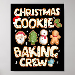 Poster Esquadrão do Papai Noel Boneco de Neve Biscoito de