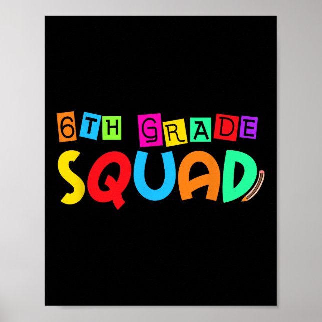 Poster Esquadrão do Sexto Ano de Volta à Escola Primeiro  (Frente)