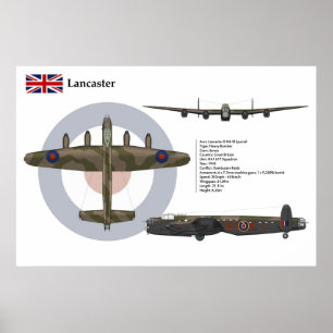Póster Esquadrão do Special 617 do BI de Avro Lancaster