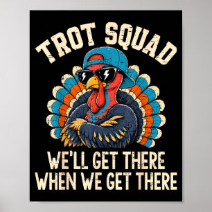 Poster Esquadrão do trote do peru homens correndo engraça