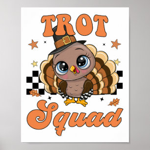 Poster Esquadrão do Turkey Trot do Dia de Ação de Graças