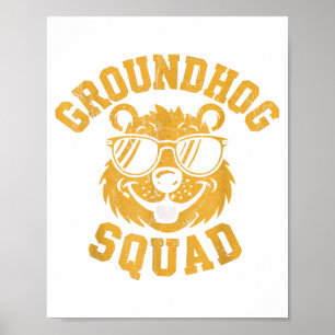 Poster Esquadrão Engraçado de Marmota Dia Feliz da Marmot