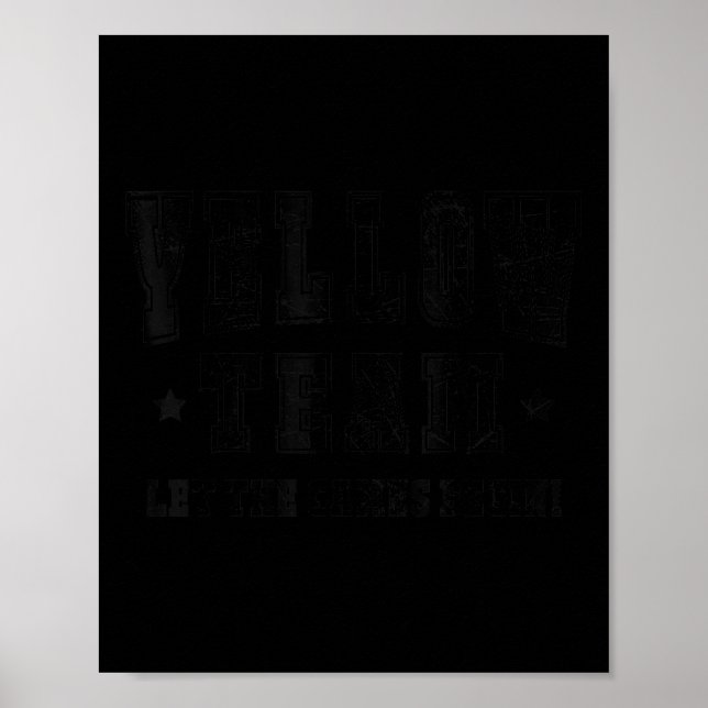 Poster Esquadrão Espirituoso De Campo De Equipe Amarelo D (Frente)