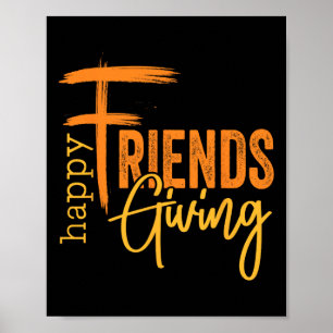 Poster Esquadrão Feliz do Friendsgiving, Dia de Ação de G