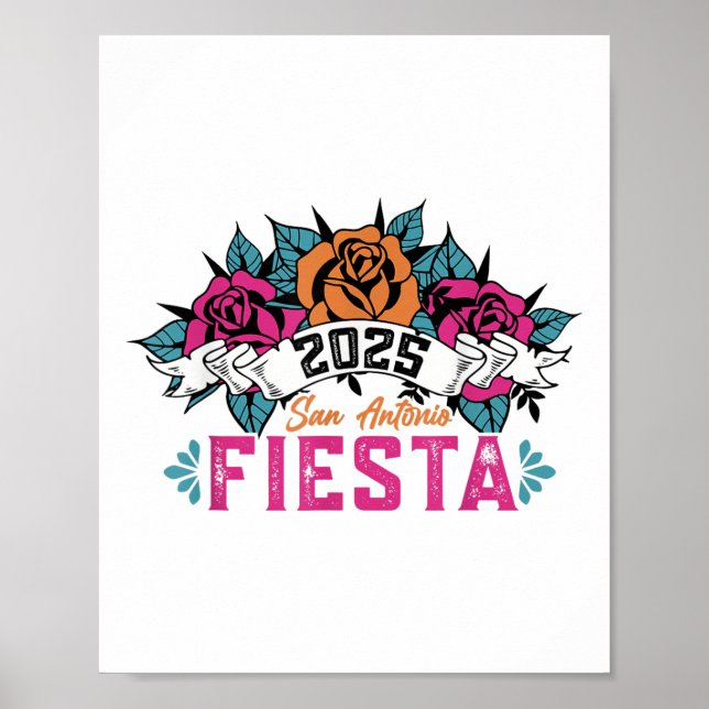 Poster Esquadrão Fiesta 2025 San Antonio Texas Cinco (Frente)