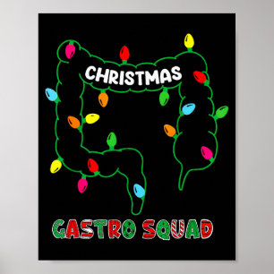 Poster Esquadrão Gastro de Natal Médico Enfermeira Divert