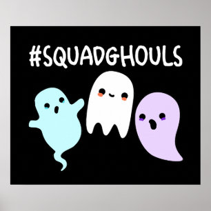 Poster Esquadrão Ghouls Halloween Divertido Fantasma Troc