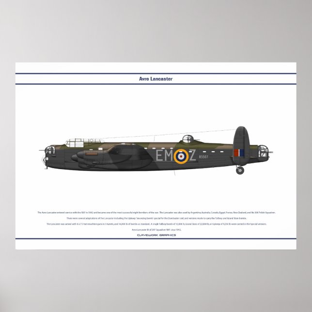Poster Esquadrão Lancaster BI 207 (Frente)