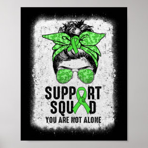 Poster Esquadrão Mensagem Bun Guerreiro Verde Saúde Menta