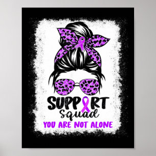 Poster Esquadrão Mensagem Bun Purple Warrior Alzheimerhei