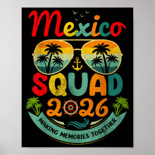 Poster Esquadrão México 2026 férias de verão na praia vin