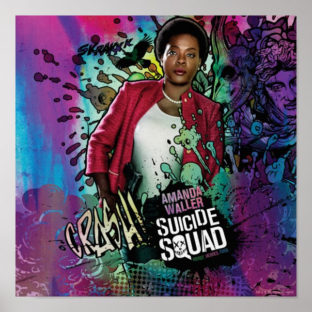 Póster Esquadrão Suicida | Amanda Waller Character Grafit (Frente)