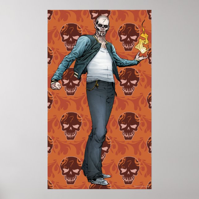 Poster Esquadrão Suicida | El Diablo Comic Book Art (Frente)