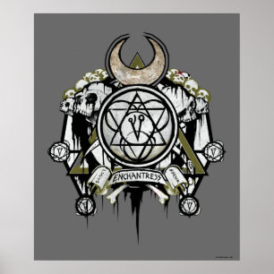Póster Esquadrão Suicida   Enchantress Símbolos Tatuage