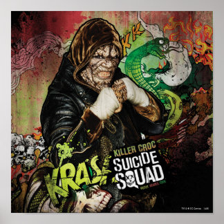 Poster Esquadrão Suicida | Grafite de Caracteres Croc da 