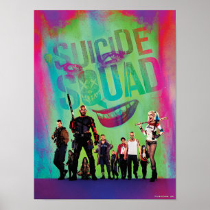Poster Esquadrão Suicida Green Joker & Squad Movie Post