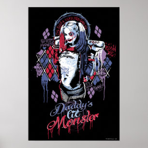 Póster Esquadrão Suicida Harley Quinn Grafite Incluso