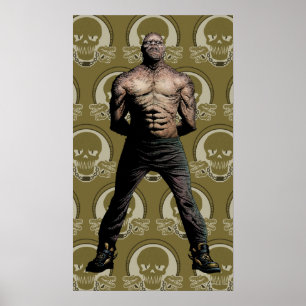 Póster Esquadrão Suicida Matriz Croc Comic Book Art