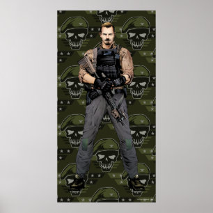 Póster Esquadrão Suicida Rick Flag Quic Book Art