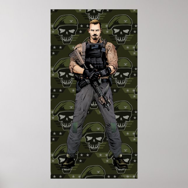 Póster Esquadrão Suicida | Rick Flag Quic Book Art (Frente)