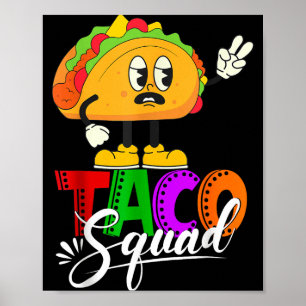 Poster Esquadrão taco cinco de maio engraçado comida mexi