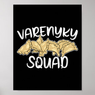Poster Esquadrão Varenyky Culinária Ucraniana Divertida U