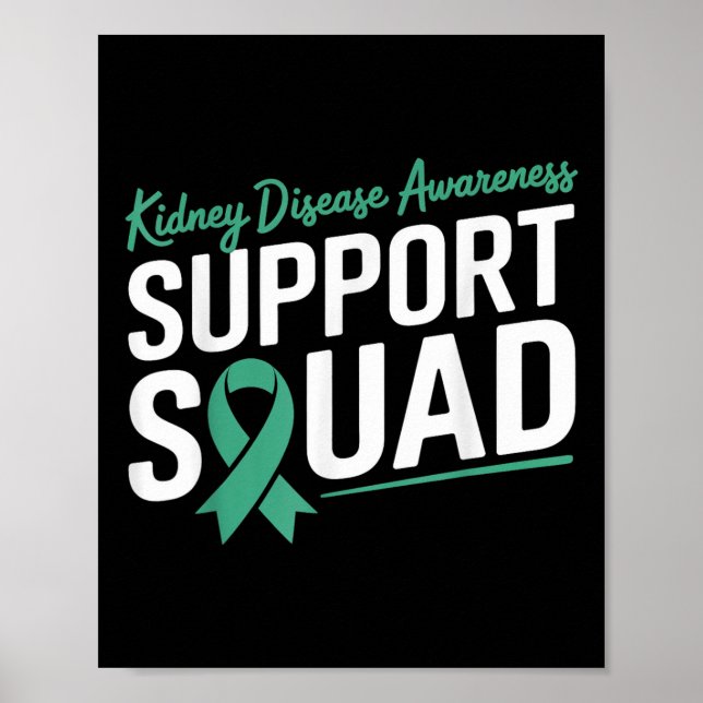 Poster Esquadrão Verde De Suporte À Fita Para Doença Rena (Frente)