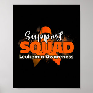 Poster Esquadras de apoio fita laranja leucemia câncer