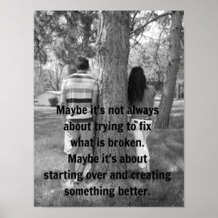 Póster Esqueça o passado e mova-se na cotação