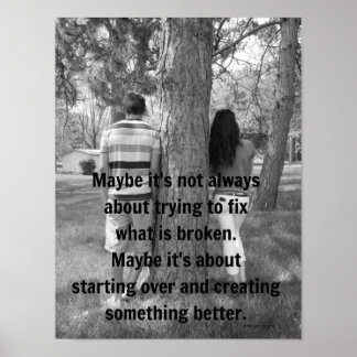 Póster Esqueça o passado e mova-se na cotação