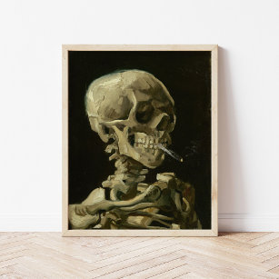 Poster Esqueleto com cigarro queimado   Van Gogh
